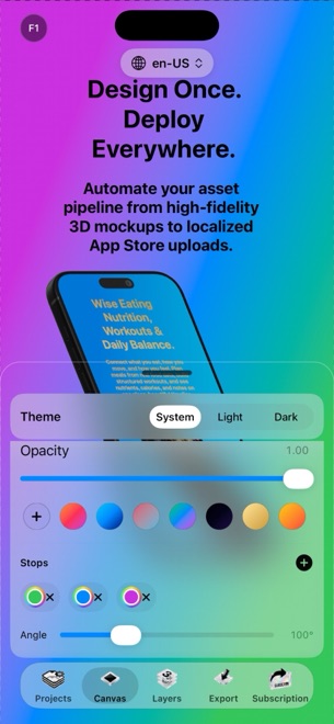 True 3D device mockups